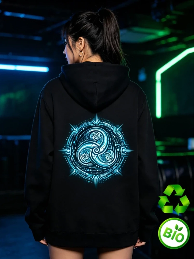 BlueTriskell Zip-Up Hoodie – Eco-friendly