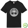 T-shirt bio Arbre de Vie celtique (avec symbole Awen au dos)