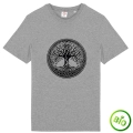 T-shirt bio Arbre de Vie celtique (avec symbole Awen au dos)