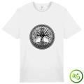T-shirt bio Arbre de Vie celtique (avec symbole Awen au dos)